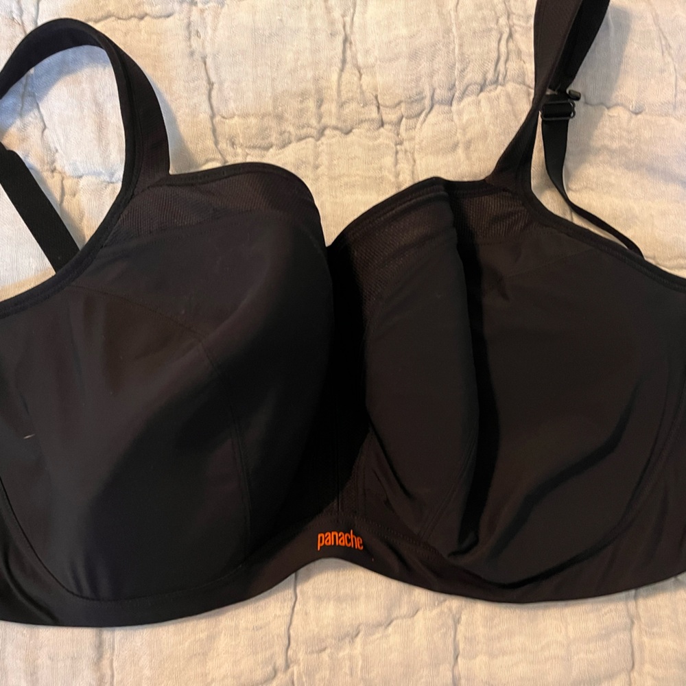 Black Panache Sports Bra, Size US 36H